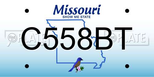 C558BT Missouri License Plate