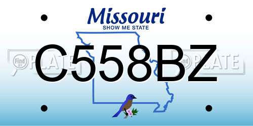 C558BZ Missouri License Plate