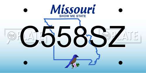 C558SZ Missouri License Plate