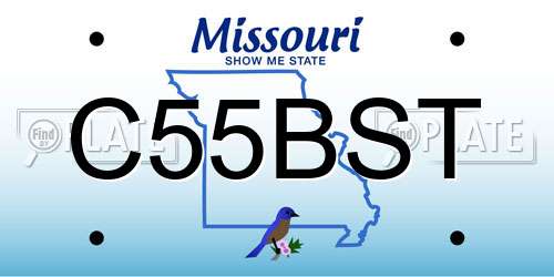 C55BST Missouri License Plate