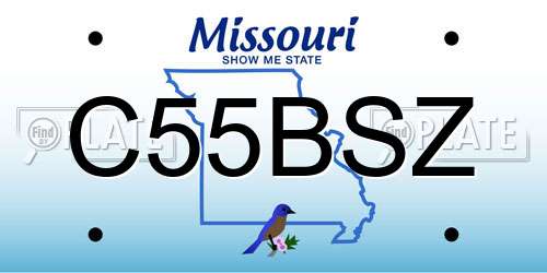 C55BSZ Missouri License Plate