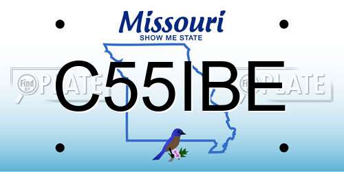 C55IBE Missouri License Plate