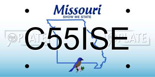C55ISE Missouri License Plate