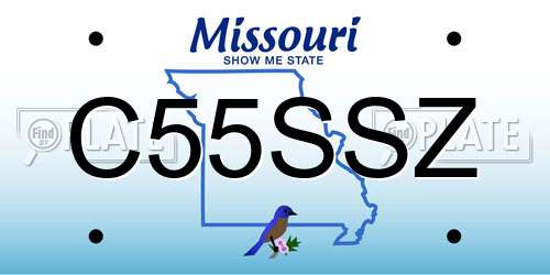 C55SSZ Missouri License Plate