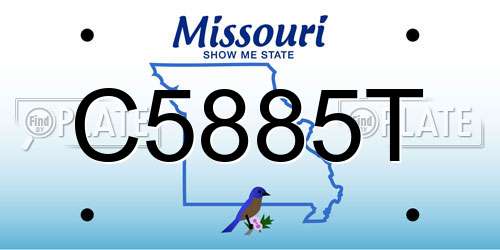 C5885T Missouri License Plate