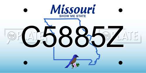C5885Z Missouri License Plate