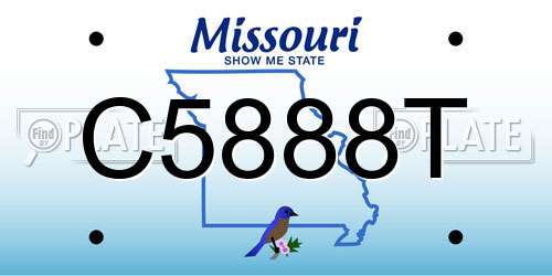 C5888T Missouri License Plate