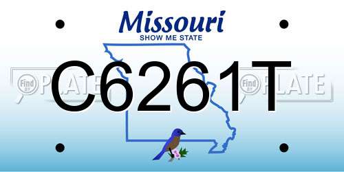 C6261T Missouri License Plate