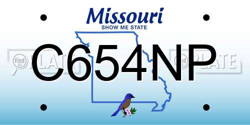 C654NP Missouri License Plate