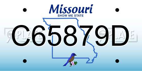 C65879D Missouri License Plate