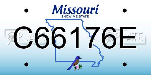 C66176E Missouri License Plate
