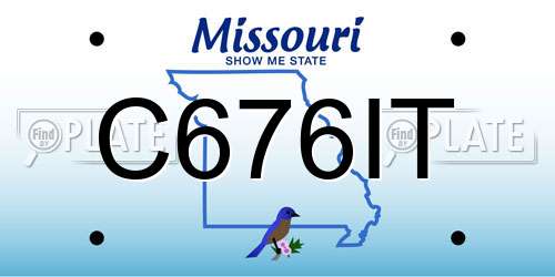 C676IT Missouri License Plate