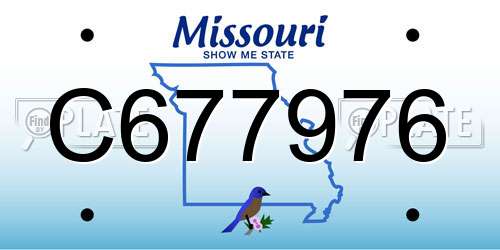 C677976 Missouri License Plate