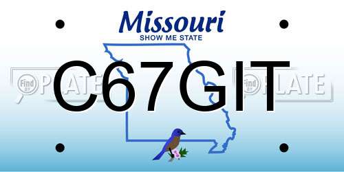 C67GIT Missouri License Plate