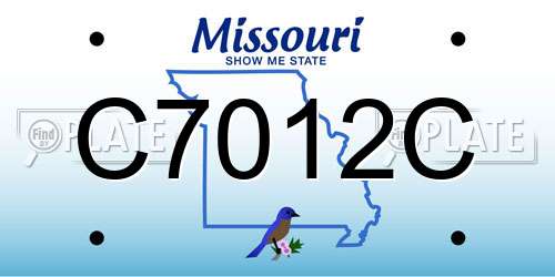 C7012C Missouri License Plate