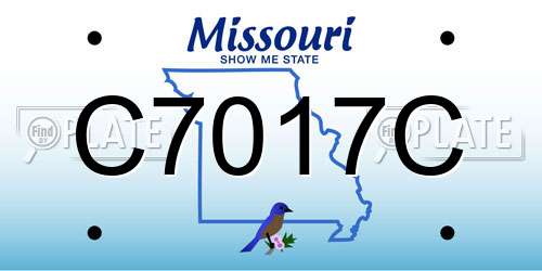 C7017C Missouri License Plate