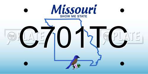 C701TC Missouri License Plate