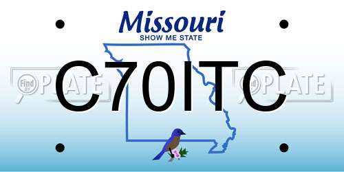 C70ITC Missouri License Plate