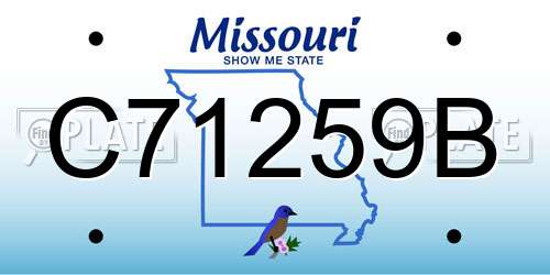 C71259B Missouri License Plate