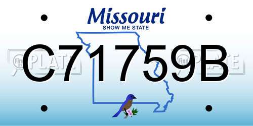 C71759B Missouri License Plate