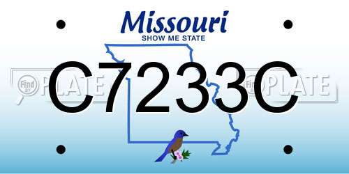C7233C Missouri License Plate