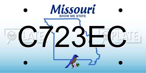 C723EC Missouri License Plate
