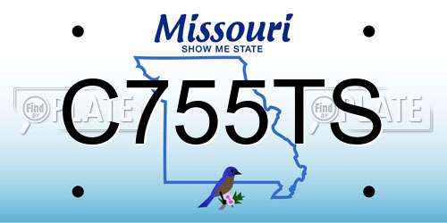C755TS Missouri License Plate
