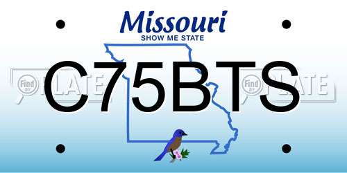 C75BTS Missouri License Plate