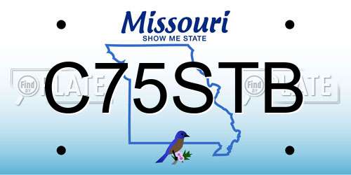 C75STB Missouri License Plate