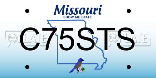 C75STS Missouri License Plate