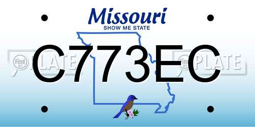 C773EC Missouri License Plate