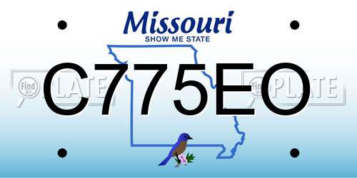 C775EO Missouri License Plate