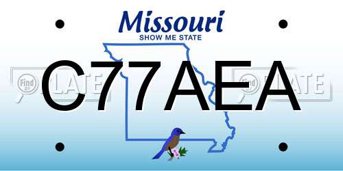 C77AEA Missouri License Plate