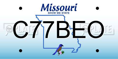 C77BEO Missouri License Plate