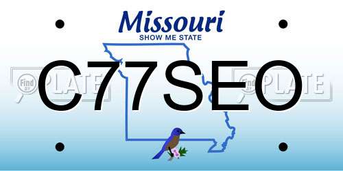 C77SEO Missouri License Plate