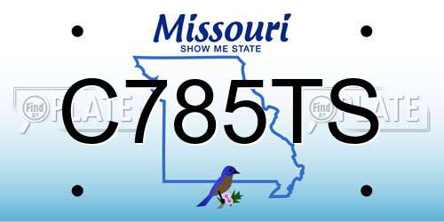C785TS Missouri License Plate