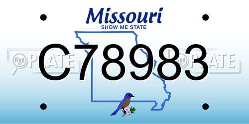 C78983 Missouri License Plate
