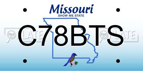 C78BTS Missouri License Plate
