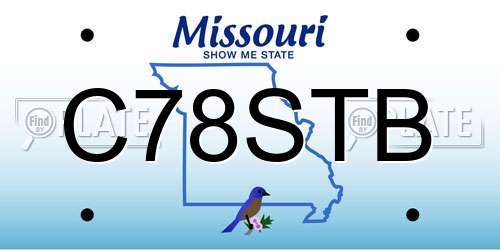 C78STB Missouri License Plate
