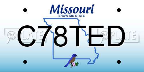 C78TED Missouri License Plate