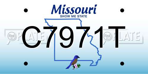 C7971T Missouri License Plate