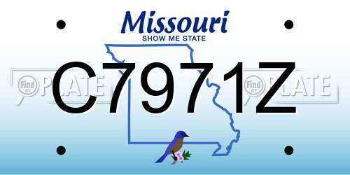 C7971Z Missouri License Plate