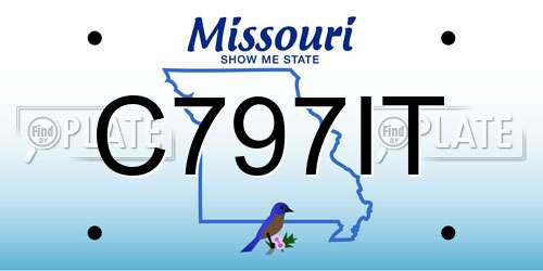C797IT Missouri License Plate