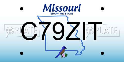 C79ZIT Missouri License Plate