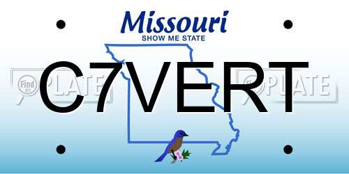 C7VERT Missouri License Plate