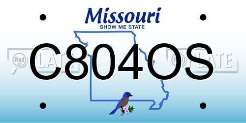 C804OS Missouri License Plate
