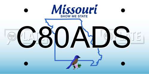C80ADS Missouri License Plate