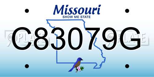 C83079G Missouri License Plate