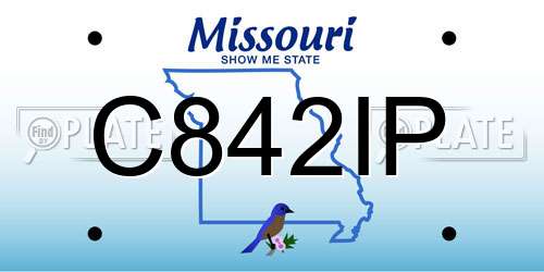 C842IP Missouri License Plate