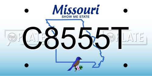 C8555T Missouri License Plate